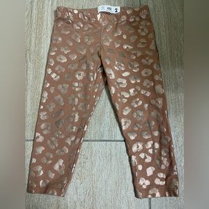 Metallic cheetah cotton on size 2 leggings